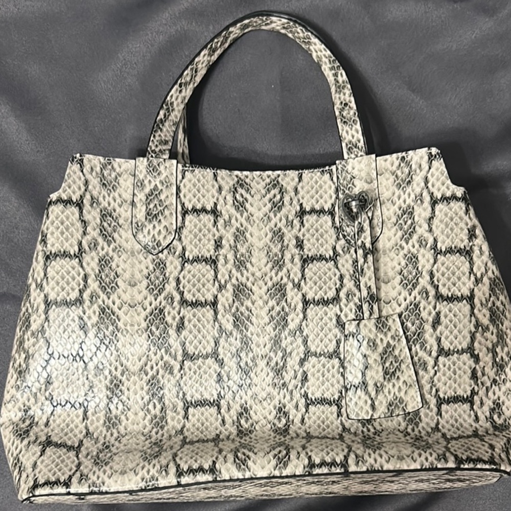 a new day Black and White Tote Bag with Classic Design